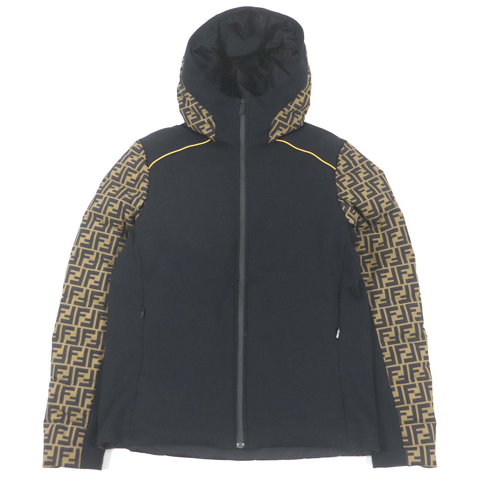 美品 フェンディ
 ダウンジャケット ブラウン ブラック メンズ 46 FAA641