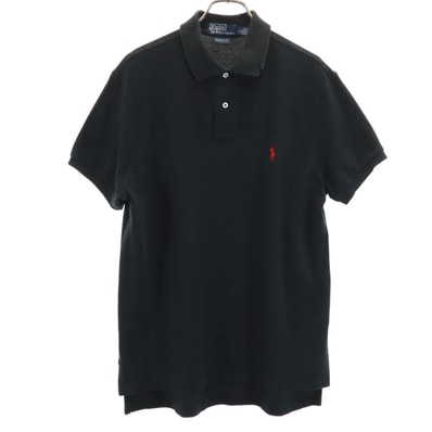 Polo by Ralph Lauren ポロバイラルフローレン 半袖 カスタムフィット ポロシャツ L ブラック 鹿の子