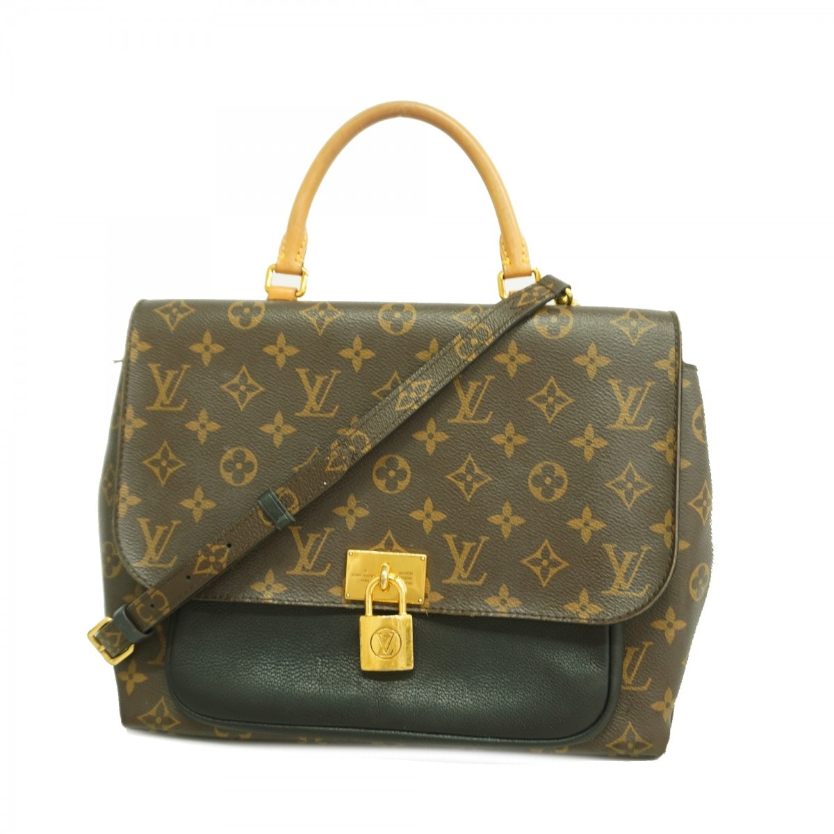 【6dd4242-k】ルイヴィトン ハンドバッグ モノグラム・マカサー マリニャン M44259 ブラウン 2wayバッグ【中古】レディース