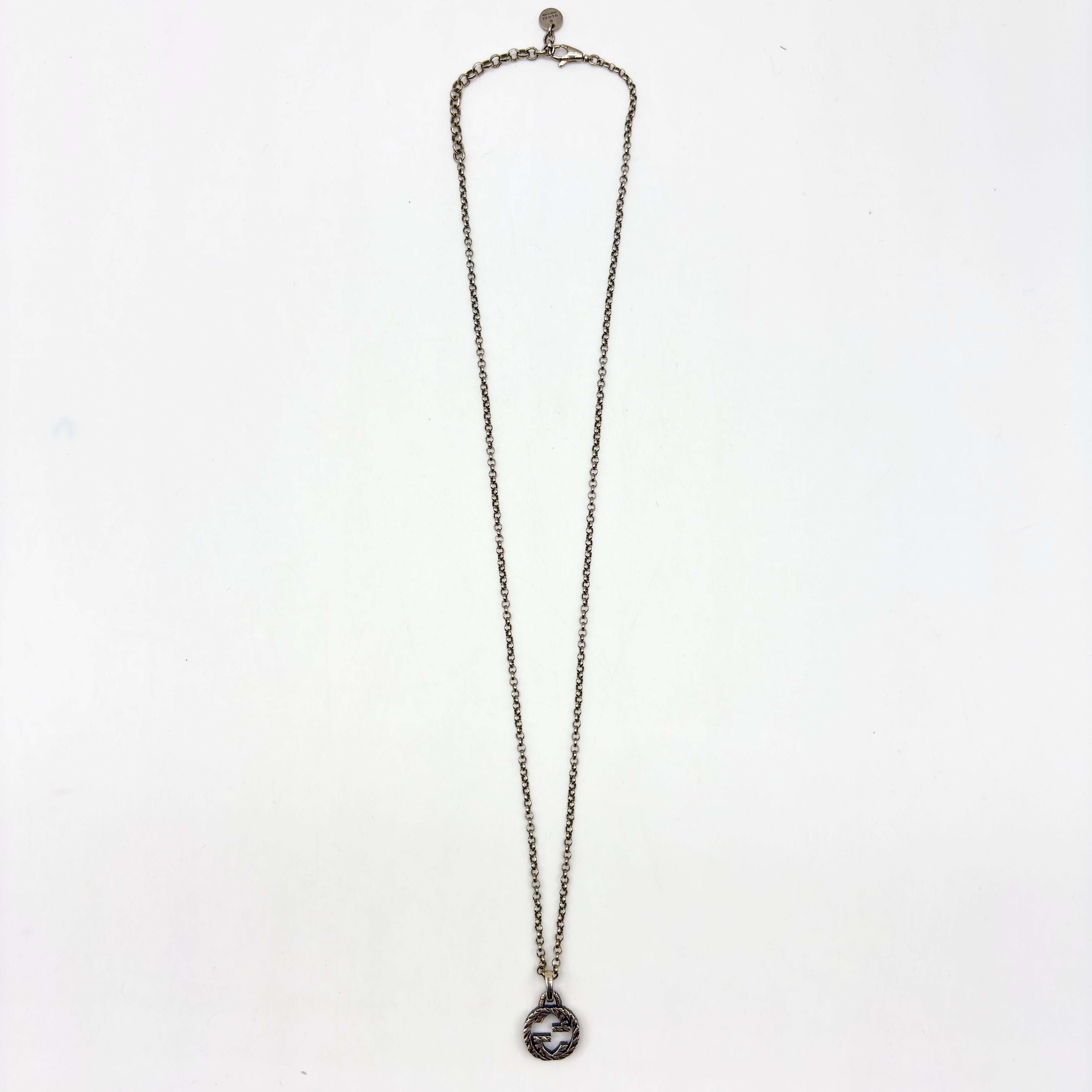 GUCCI Interlocking G Pendant Necklace