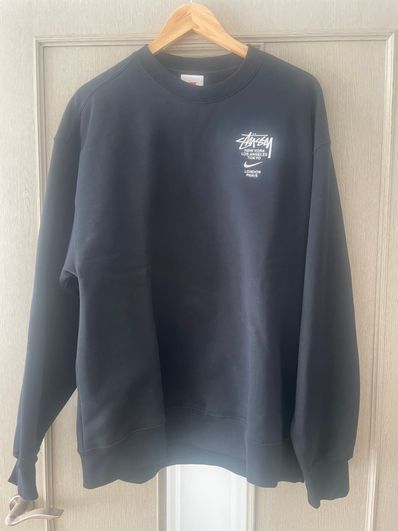Nike x Stussy International Crewneck Sweatshirt (US Size) "Black" DC4198-010