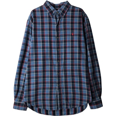 古着 ラルフローレン Ralph Lauren CLASSIC FIT クラシックフィット 長袖 ボタンダウンチェックシャツ メンズL相当/eaa628985