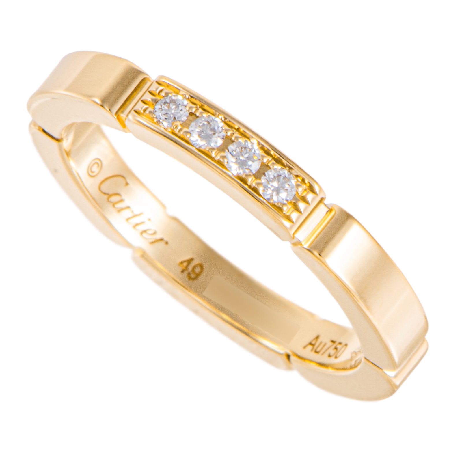 Cartier カルティエ マイヨン パンテール ウェディング リング B4080349 指輪 9号 K18YG ダイヤモンド ゴールド【中古】