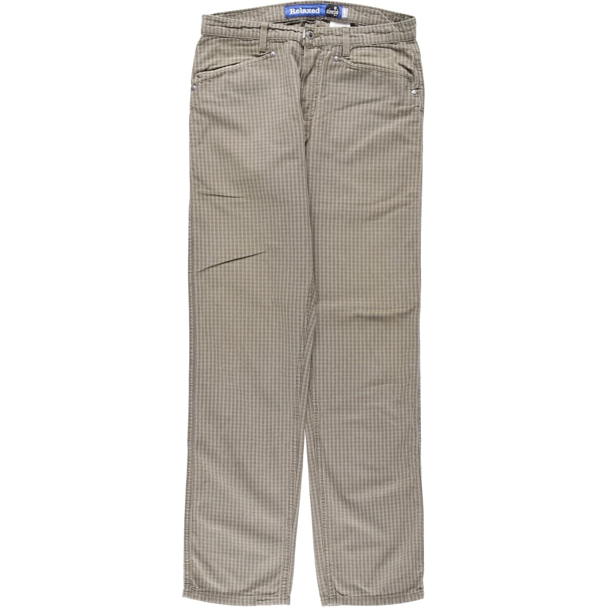古着 90年代 リーバイス Levi's SILVER TAB シルバータブ RELAXED チェック柄 コットンパンツ カナダ製 メンズw32相当 ヴィンテージ/eaa658385