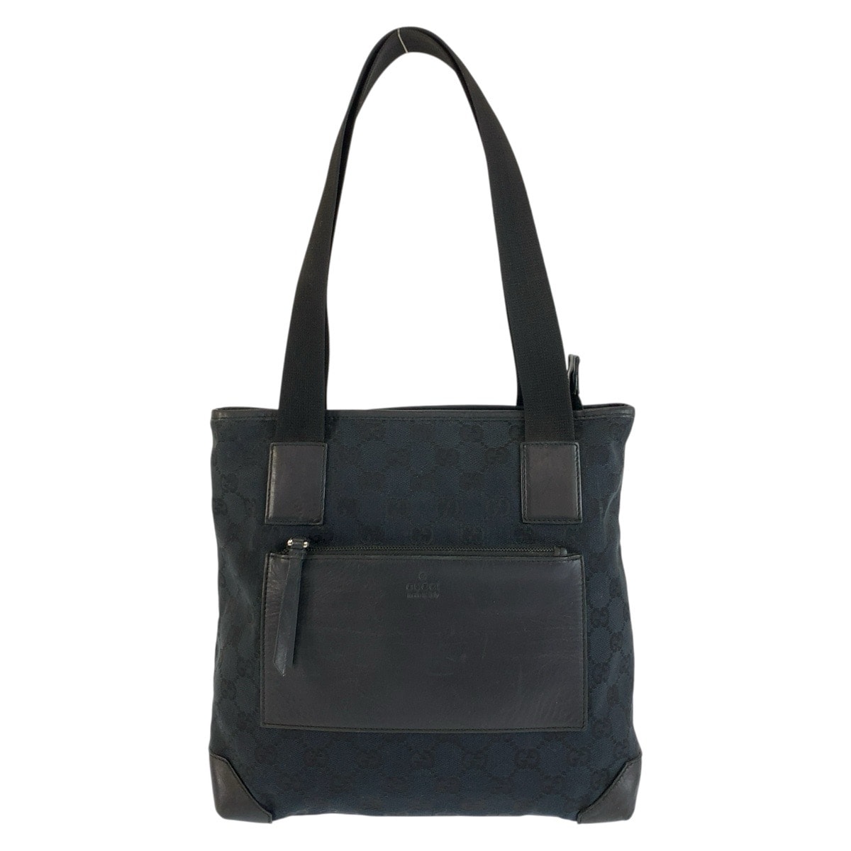 GUCCI グッチ ブラック 黒 GGキャンバス レザー/ トートバッグ ショルダーバッグ 604702 【中古】