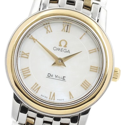 ☆良品 ★保 オメガ デビル YGコンビ 4370.71 レディース 【中古】