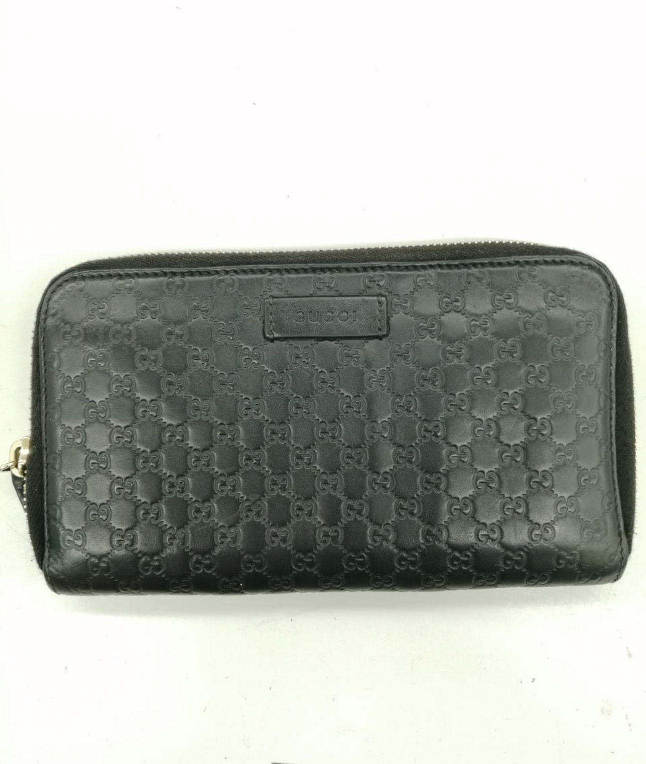 GUCCI Micro Guccissima Round Fastener Wallet "Black"