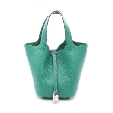 エルメス HERMES ピコタンロックPM ハンドバッグ バッグ レザー トリヨンクレマンス トリヨンクレマンス ヴェールヴェルティゴ W刻印(2024年製造) レディース グリーン系 【中古】
