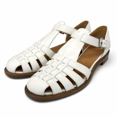 極美品 チャーチ サンダル KELSEY ホワイト 38.5 DX0001