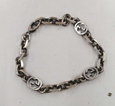 GUCCI Silver Bracelet With Interlocking G