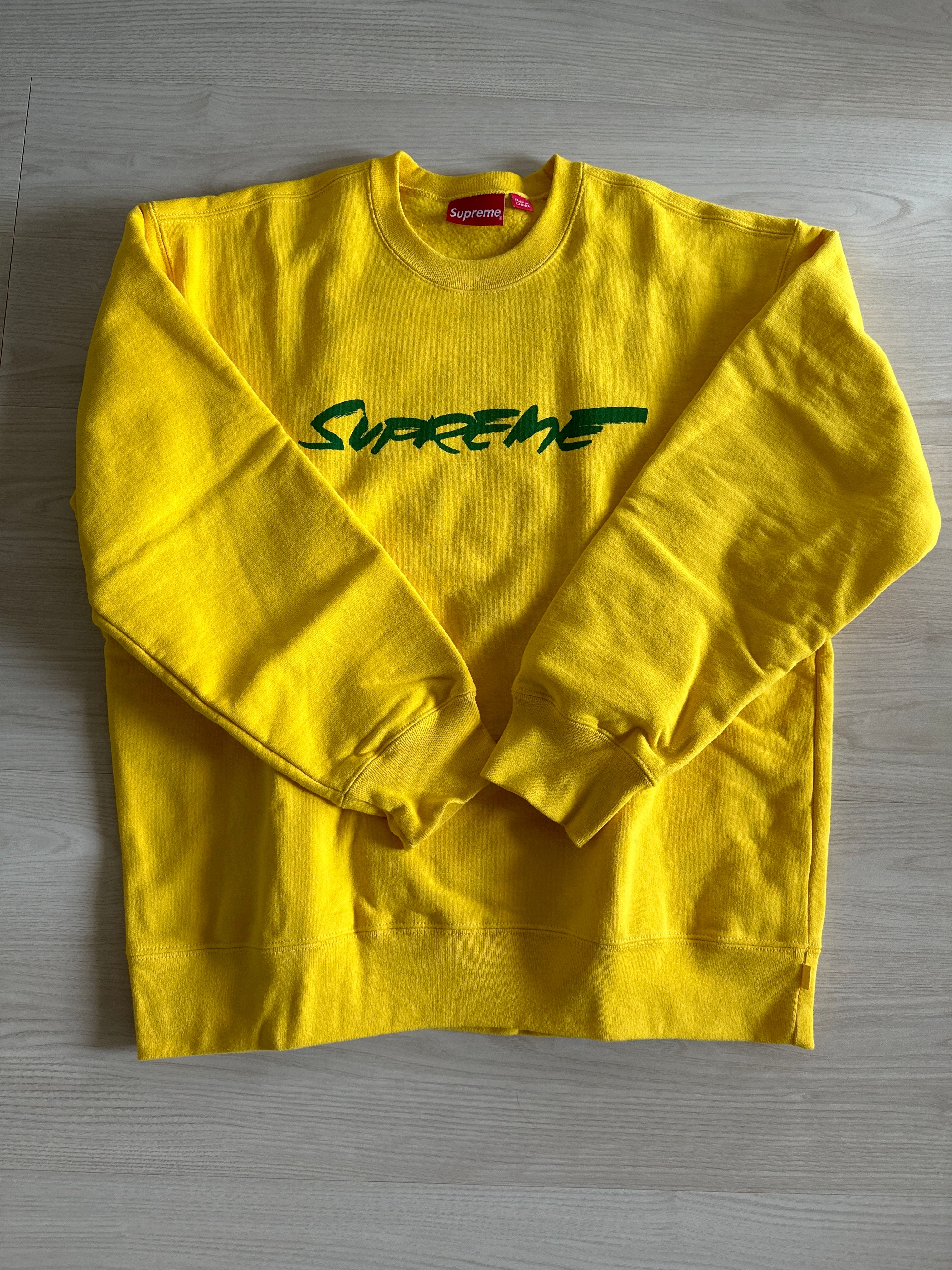 Supreme Futura Logo Crewneck "Yellow"