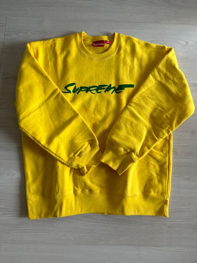 Supreme Futura Logo Crewneck "Yellow"