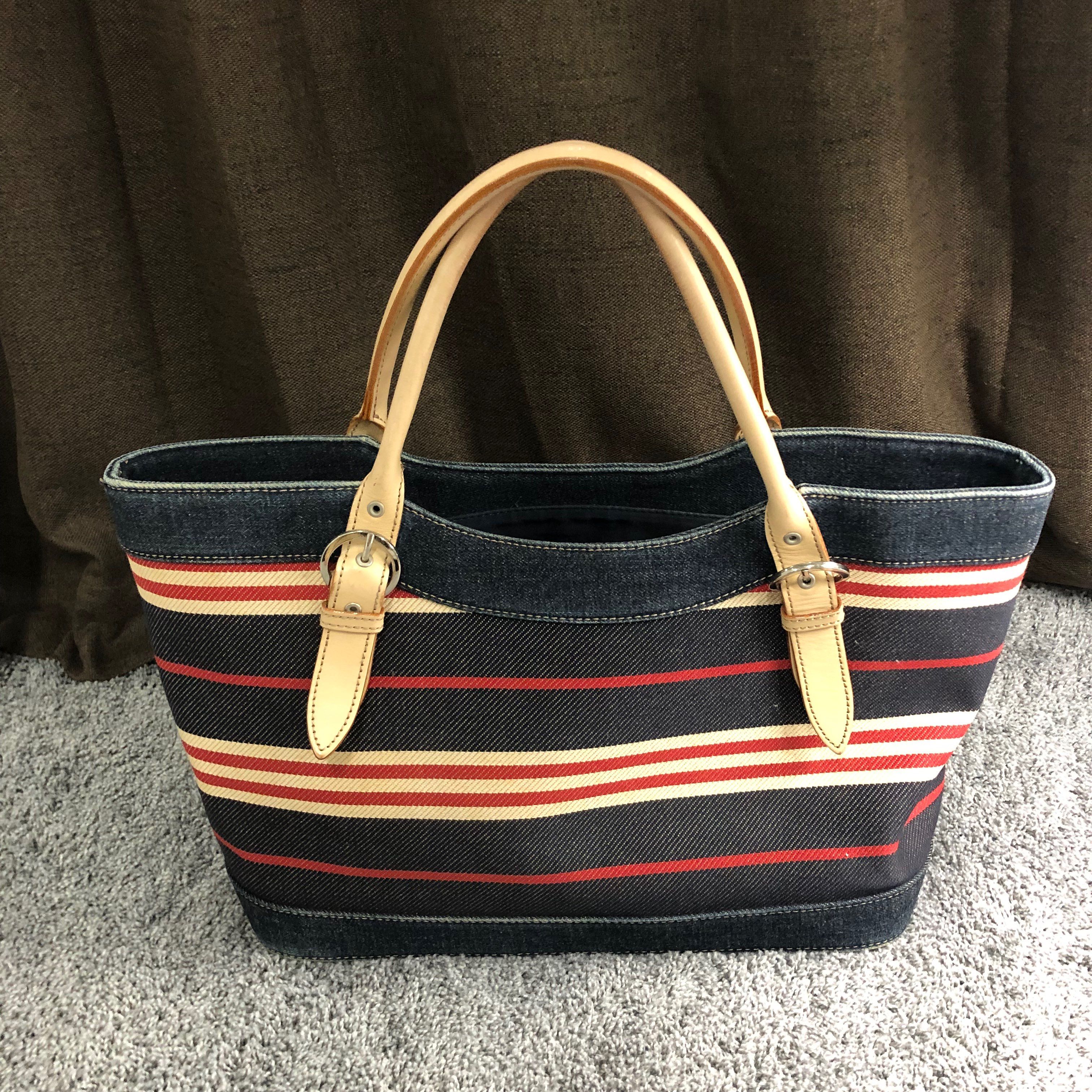 バーバリーキャンバスデニム トートバッグ