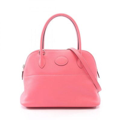 エルメス HERMES ボリード27 2WAY ハンドバッグ バッグ レザー ヴォースイフト ヴォースイフト ローズアザレ A刻印(2017年製造) レディース ピンク系 【中古】