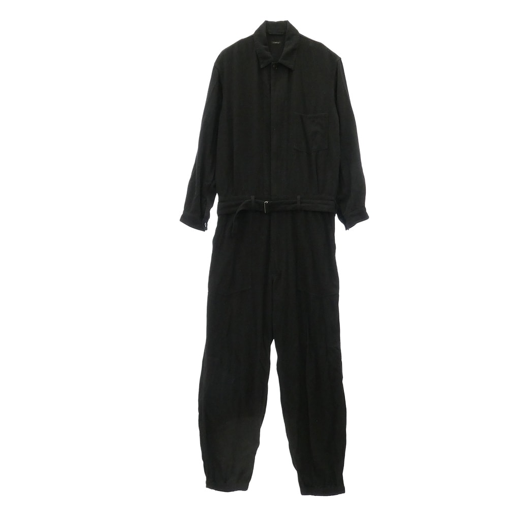 COMOLI コモリ ツナギ 25SS B01-01004 シルクネップ オールインワン ブラック系 3【中古】