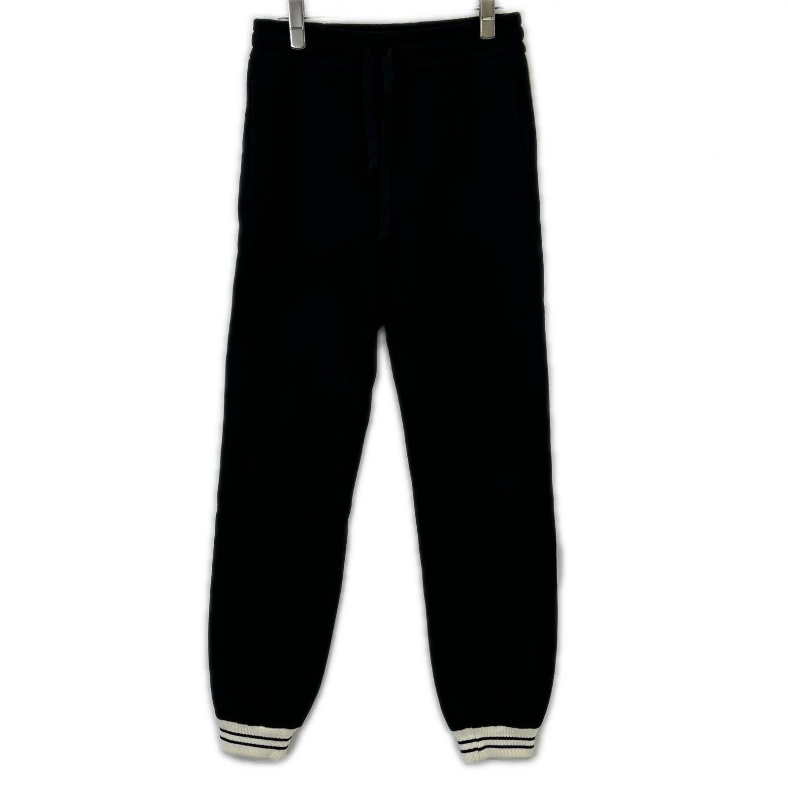 グッチ ブラック コットンジジャージースウェットパンツ XS