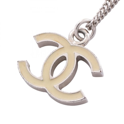 シャネル CHANEL 07V ココマーク ネックレス ジュエリー メタル レディース シルバー系 / アイボリー系 【中古】
