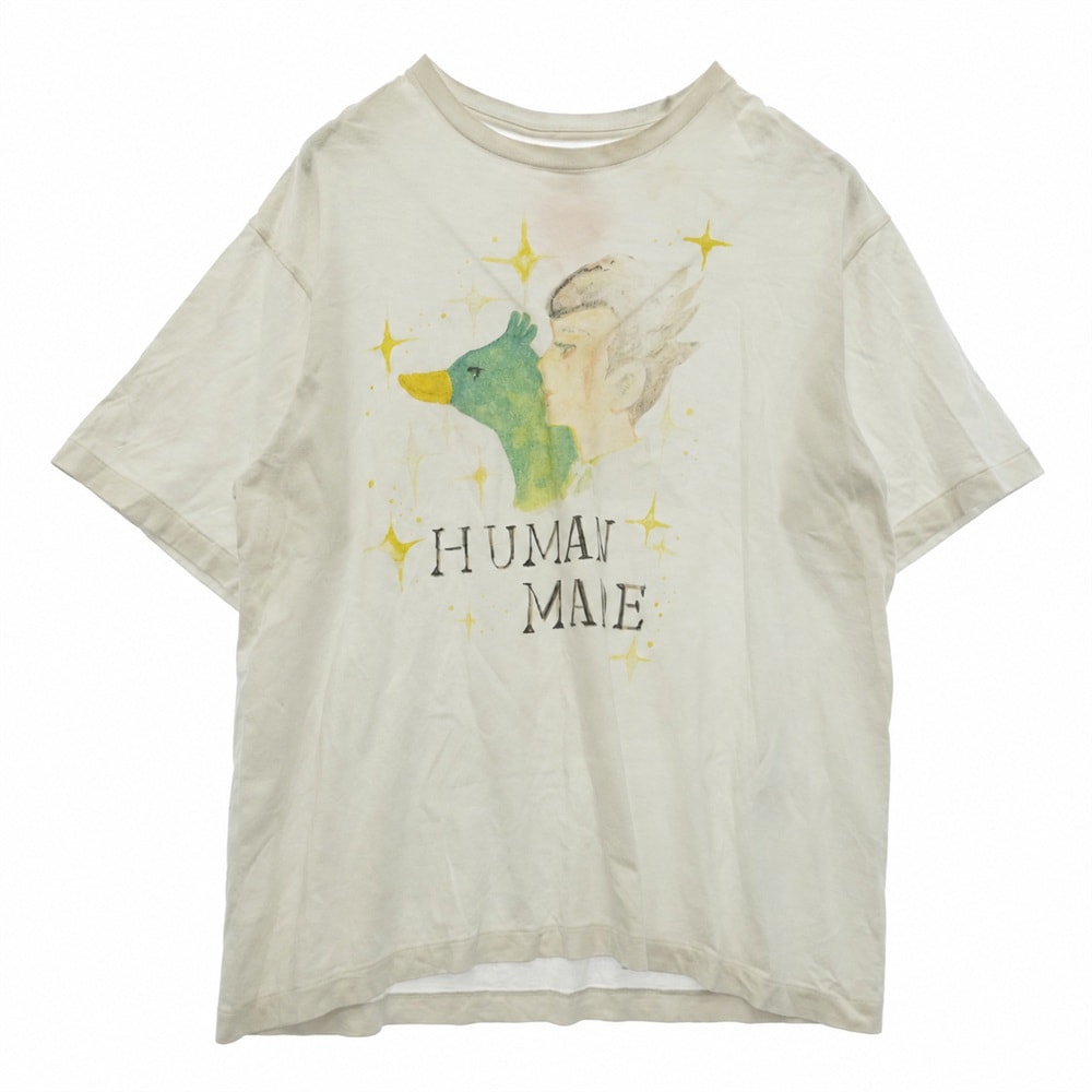 HUMAN MADE ヒューマンメイド × 五月女ケイ子 Sootome keiko #4 T shirt プリント Tシャツ 半袖カットソー ホワイト系 XXL【中古】