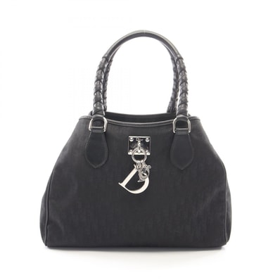 ディオール Dior ラブリー トロッター トートバッグ バッグ レザー ナイロンキャンバス レディース ブラック系 【中古】
