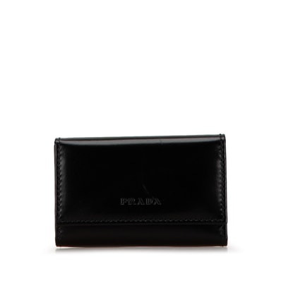 プラダ 6連 キーケース 1M0222 ブラック レザー レディース PRADA 中古