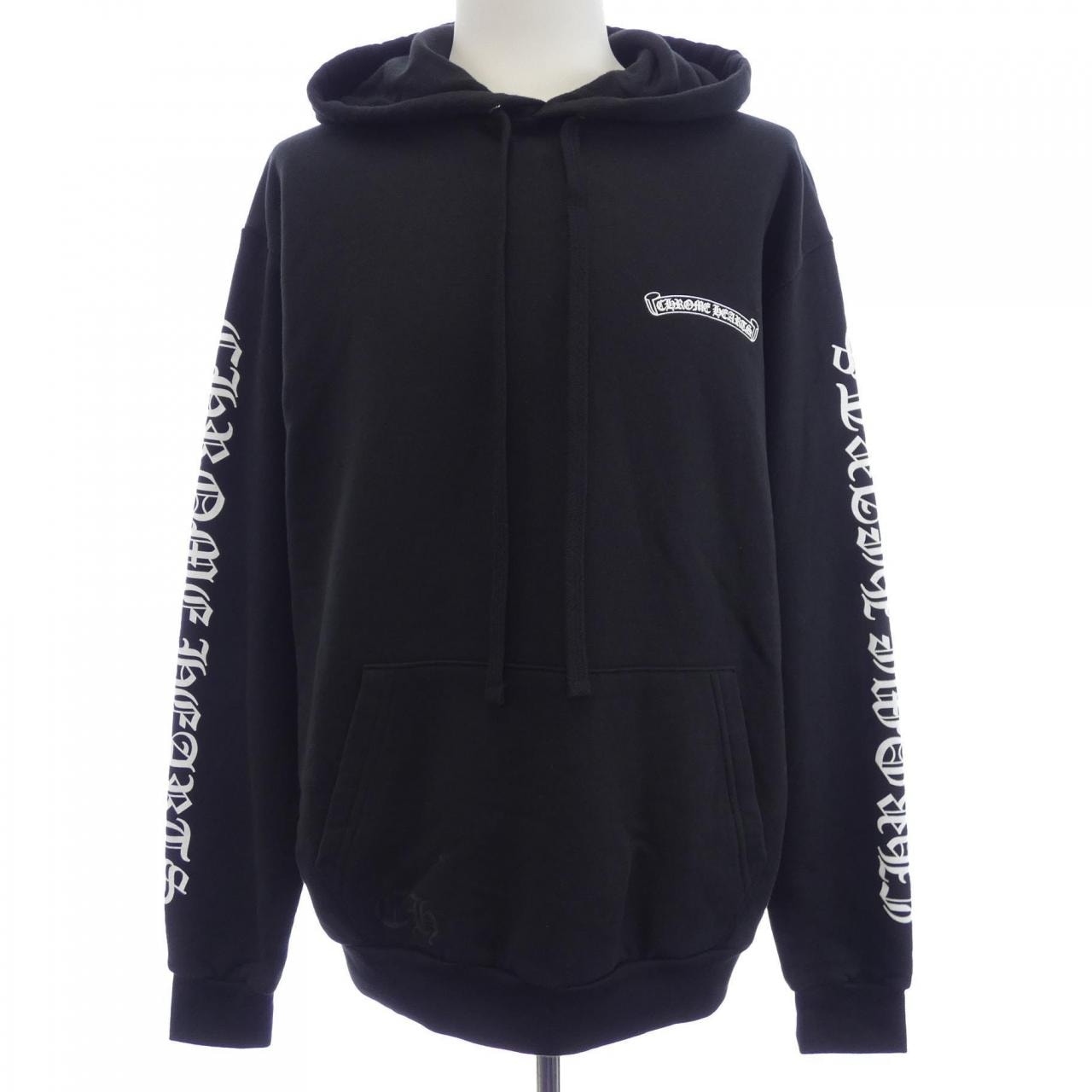 Chrome Hearts Back Scroll Label Logo Pullover Hoodie "Black"