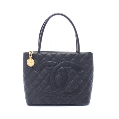 シャネル CHANEL 復刻トート トートバッグ バッグ キャビアスキン(グレインドカーフ) レディース ブラック系 A01804 【中古】
