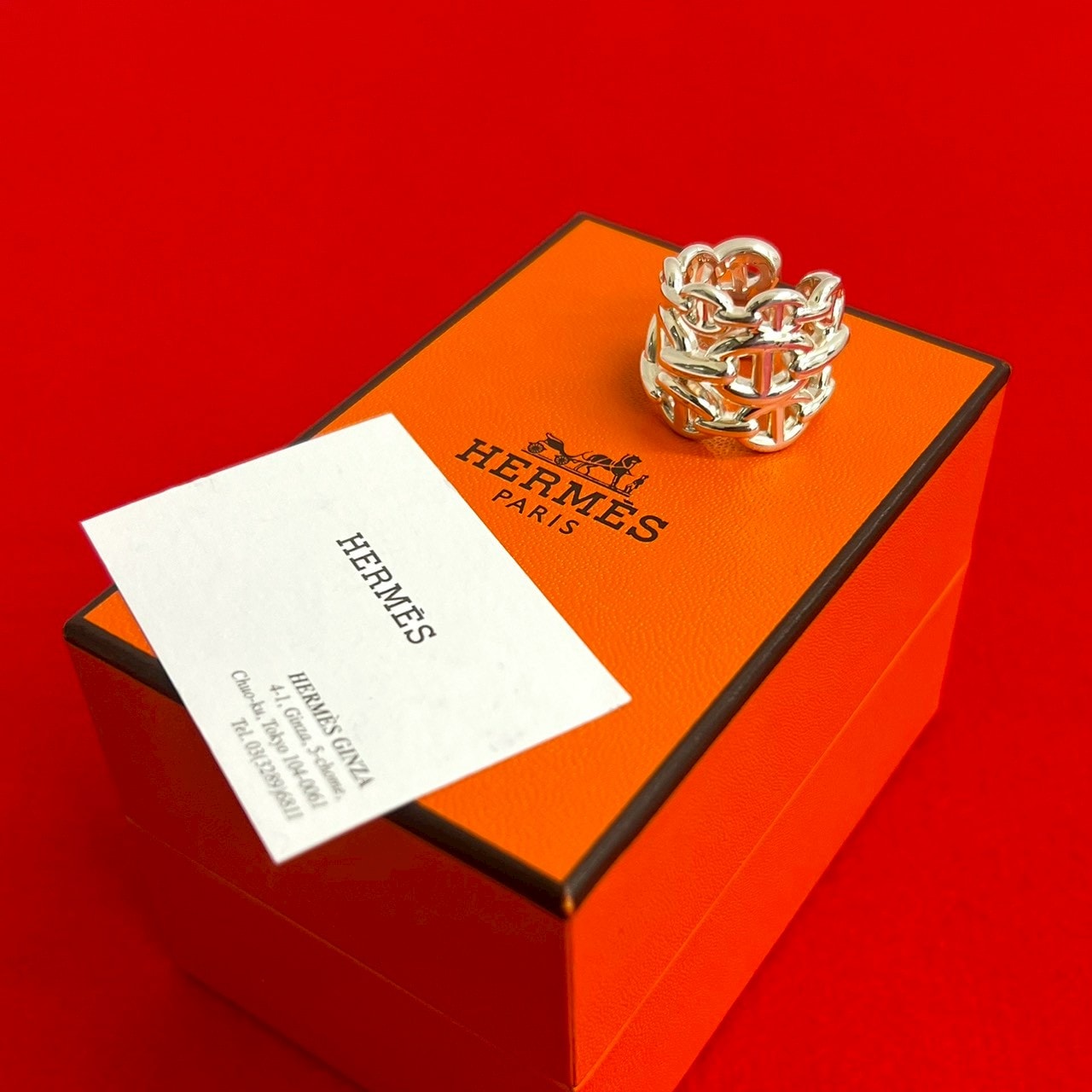 HERMES エルメス シェーヌダンクル アンシェネ リング シルバー925 リング・指輪 8号 シルバー
 79315