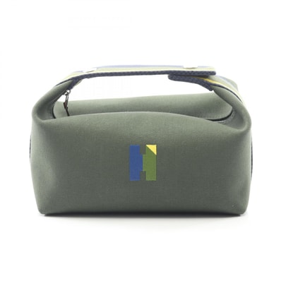 エルメス HERMES ブリッドアブラックPM ハンドバッグ バッグ キャンバス レディース グリーン系 / ネイビー系 / マルチカラー 【中古】
