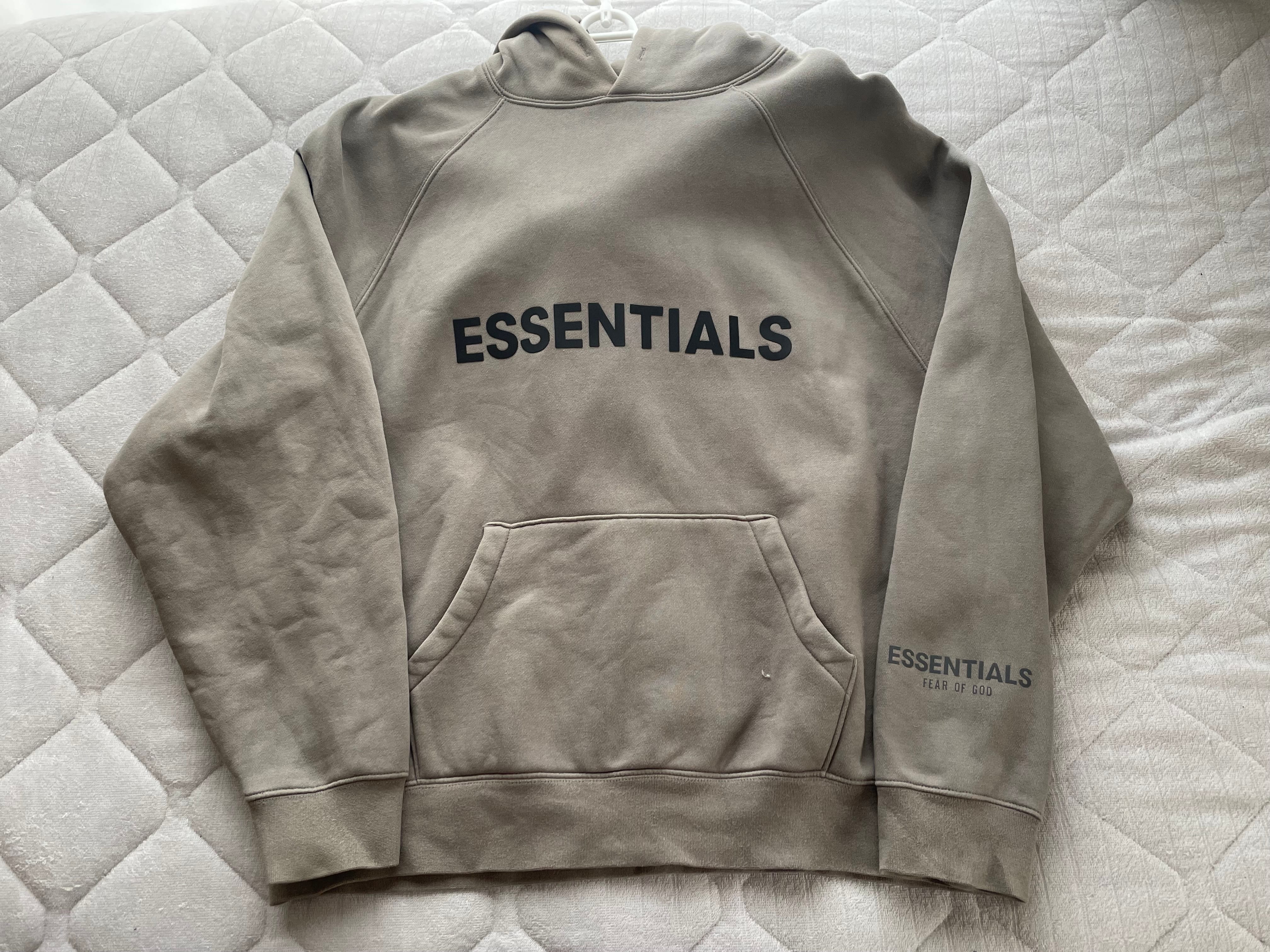 FEAR OF GOD ESSENTIALS 3D Silicon Applique Pullover Hoodie "Charcoal"