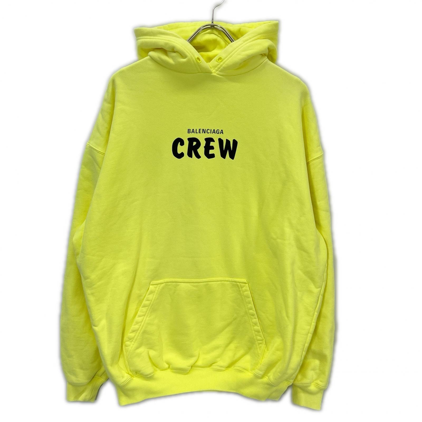 バレンシアガ balenciaga crew  イエロー ロゴ フーディ― s