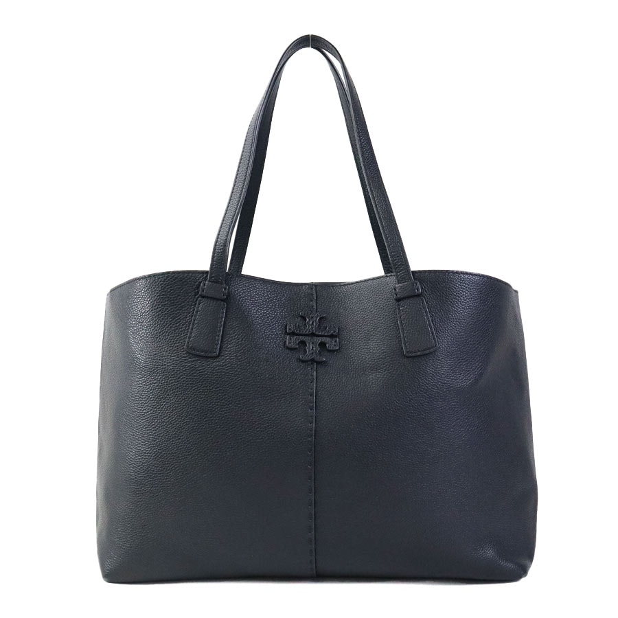 トリーバーチ Tory Burch ハンドバッグ レザー ブラック レディース【中古】 r11345i