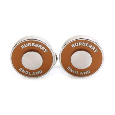 バーバリー BURBERRY カフス メタル シルバー/オレンジ メンズ【中古】 56930a