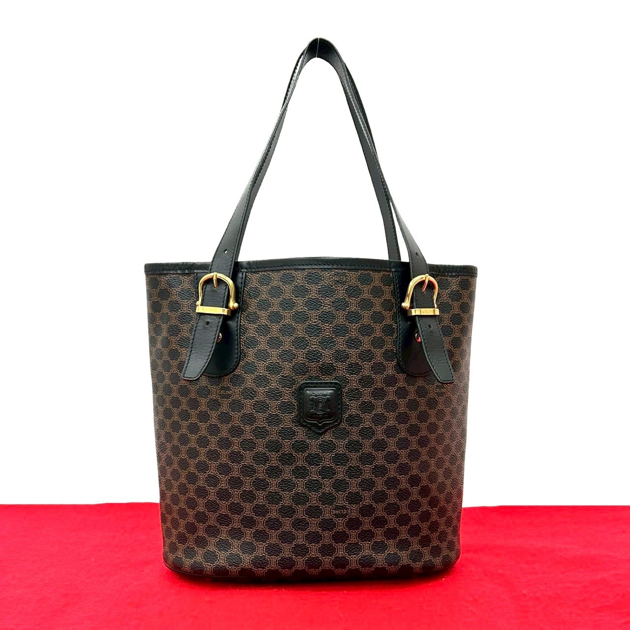 B (目立った傷や汚れなし)】CELINE セリーヌ マカダム 柄 トリオンフ