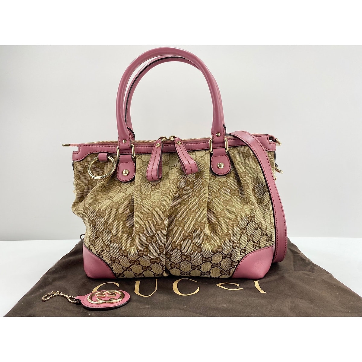 C (やや傷や汚れあり)】グッチ GUCCI GGキャンバス 2WAYスーキー