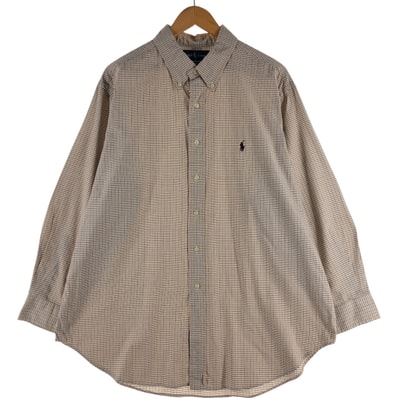 古着 ラルフローレン Ralph Lauren CLASSIC FIT 長袖 ボタンダウンチェックシャツ メンズXL相当/eaa533622