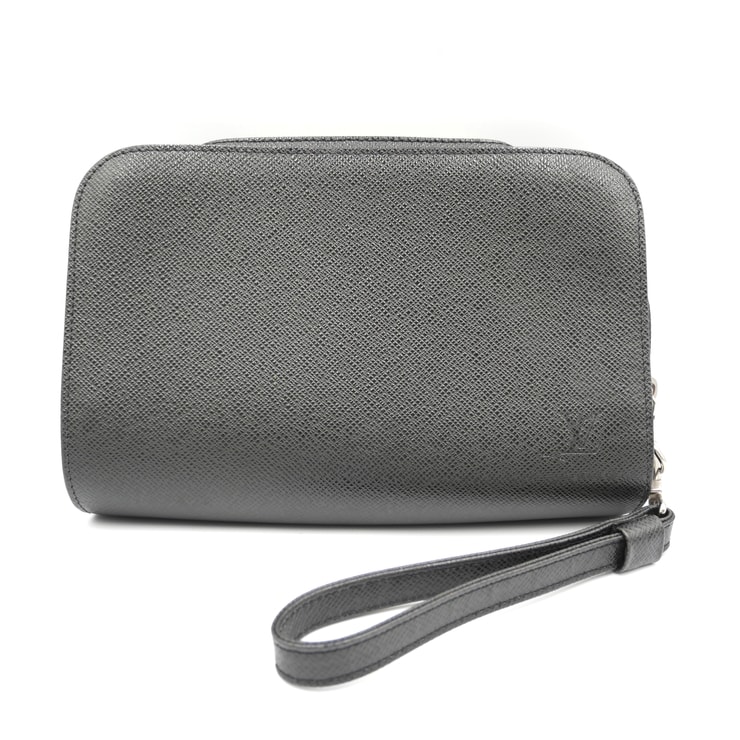 LOUIS VUITTON(ルイ・ヴィトン)バイカル タイガ ヴィンテージ セカンドバッグ クラッチバッグ ブラック レザー シルバー金具 M30182 メンズ【中古】