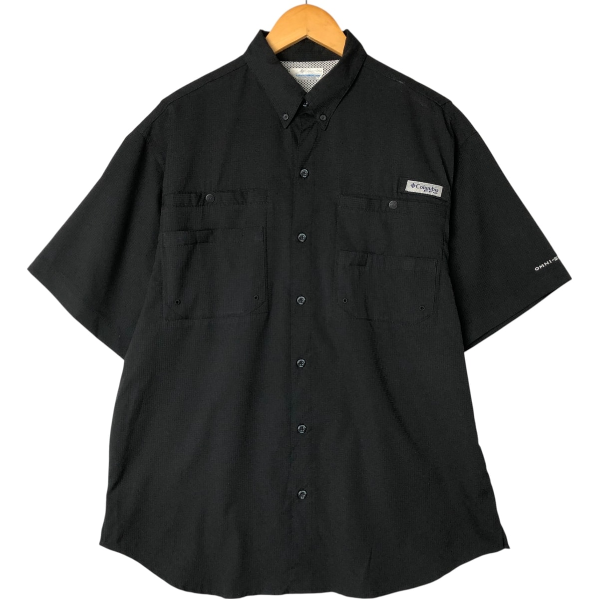 古着 コロンビア Columbia PFG OMNI-SHADE オムニシェイド リップストップ 半袖 フィッシングシャツ メンズM相当/eaa551871
