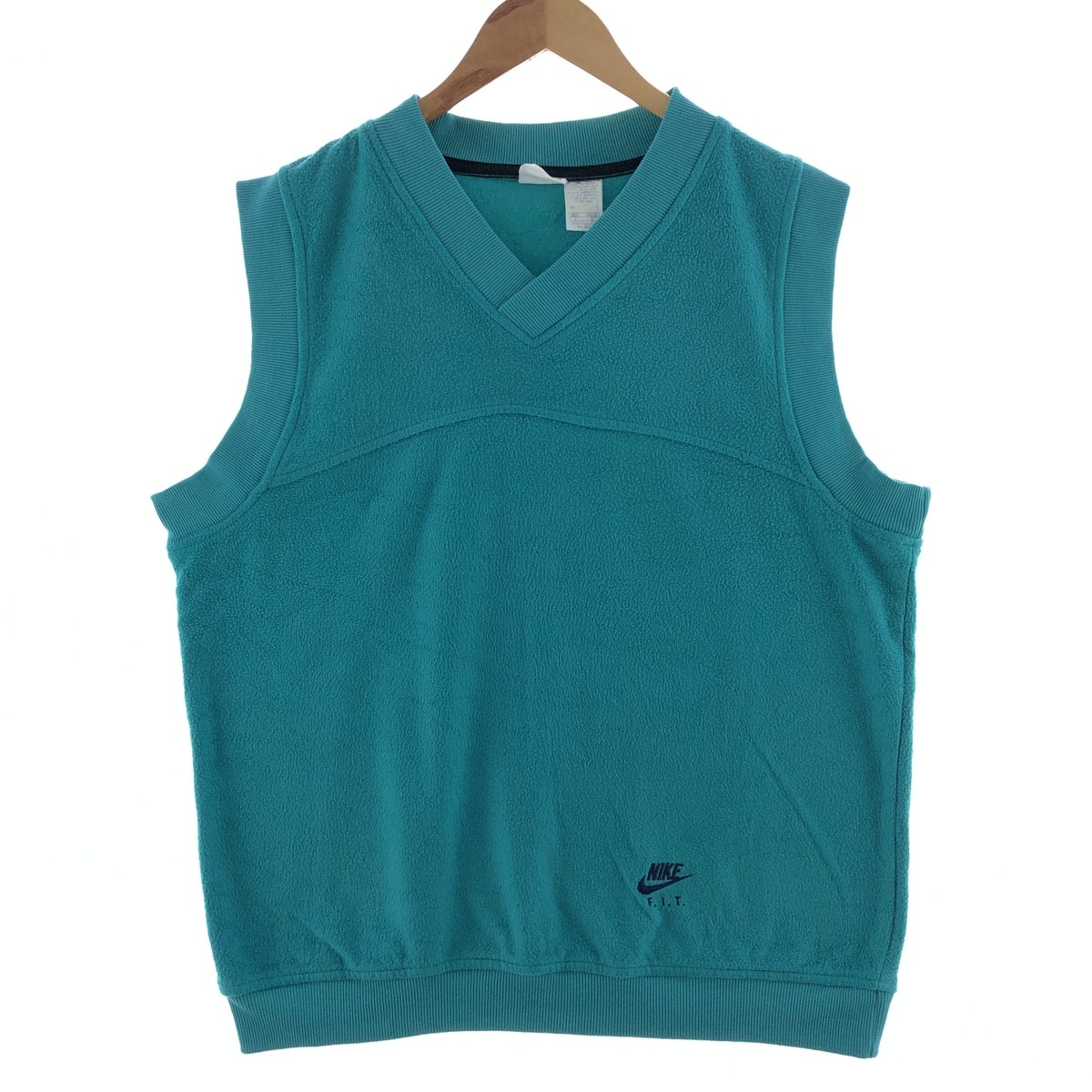 古着 90年代 ナイキ NIKE 銀タグ パイル地 Vネック ベスト メンズL相当 ヴィンテージ/taa002774