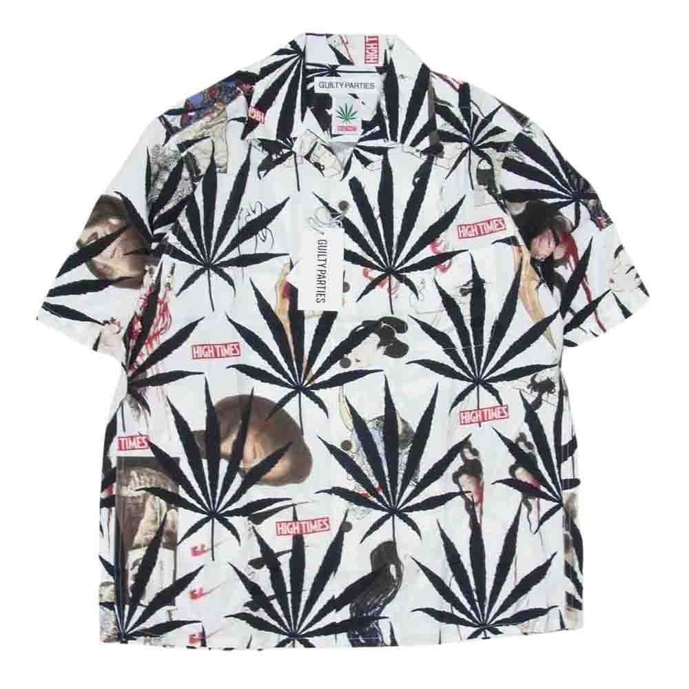 WACKO MARIA ワコマリア 半袖シャツ 24SS HIGHTIMES-WM-HI06 HIGHTIMES S/S HAWAIIAN SHIRT TYPE-2 ハイタイムズ ハワイアン アロハ 半袖 シャツ ホワイト系 S【新古品】【未使用】【中古】