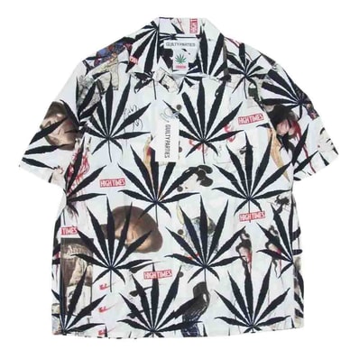 WACKO MARIA ワコマリア 半袖シャツ 24SS HIGHTIMES-WM-HI06 HIGHTIMES S/S HAWAIIAN SHIRT TYPE-2 ハイタイムズ ハワイアン アロハ 半袖 シャツ ホワイト系 S【新古品】【未使用】【中古】