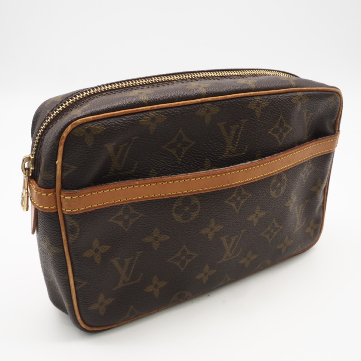 LOUIS VUITTON ルイ・ヴィトン モノグラム コンピエーニュ23 M51847 ショルダーバッグ ブラウン コーティングキャンバス レザー メンズ