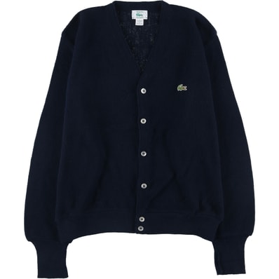 古着 70年代 ラコステ LACOSTE IZOD コットンニットカーディガン USA製 メンズL相当 ヴィンテージ/eaa546656
