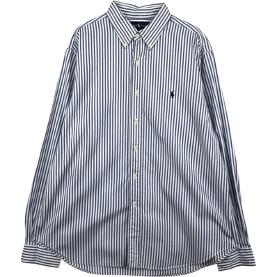 古着 ラルフローレン Ralph Lauren CLASSIC FIT クラシックフィット 長袖 ボタンダウンストライプシャツ メンズXXL相当/eaa634858
