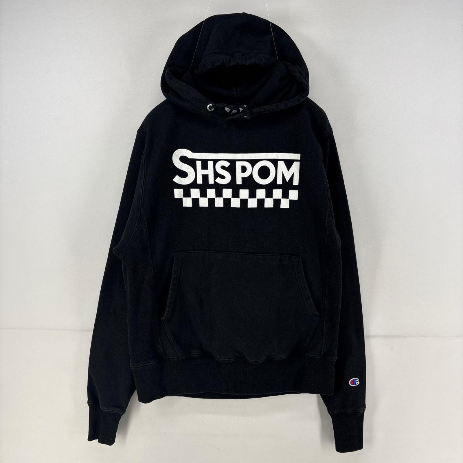 古着 チャンピオン Champion スウェット リバースウィーブ プリント スウェット プルオーバー  S  ブラック メンズ
