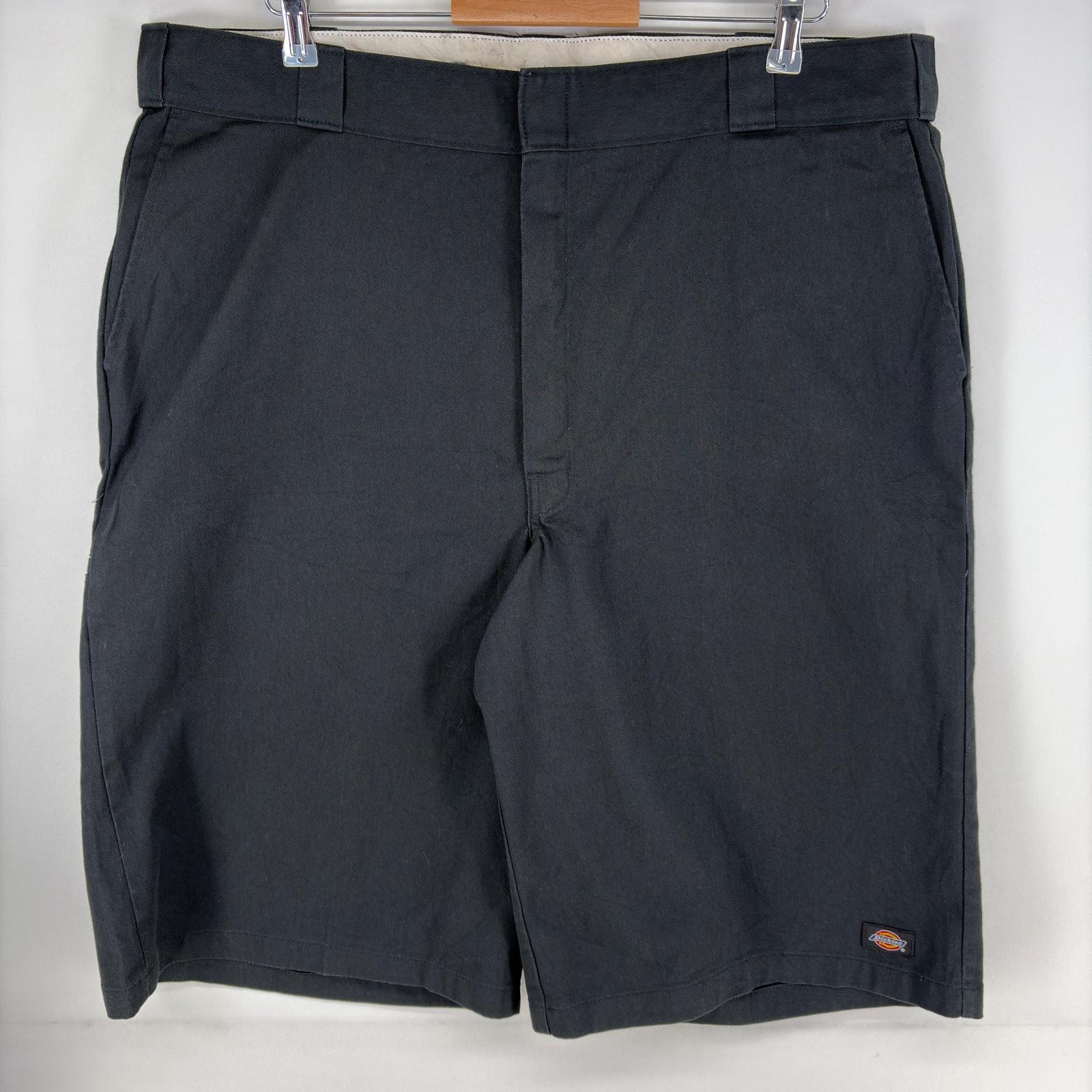 古着 ディッキーズ Dickies パンツ ワーク ツールポケット ワンポイントロゴ ジッパーフライ 大きいサイズ w42  ブラック系 メンズ