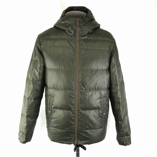 ユニクロ★高比率80%ダウンジャケット【メンズS/ダークオリーブグリーン】◆BC939
