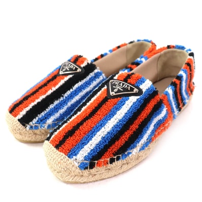 未使用品 プラダ
スリッポン テリークロス ARANCIO レディース 36 1S840M