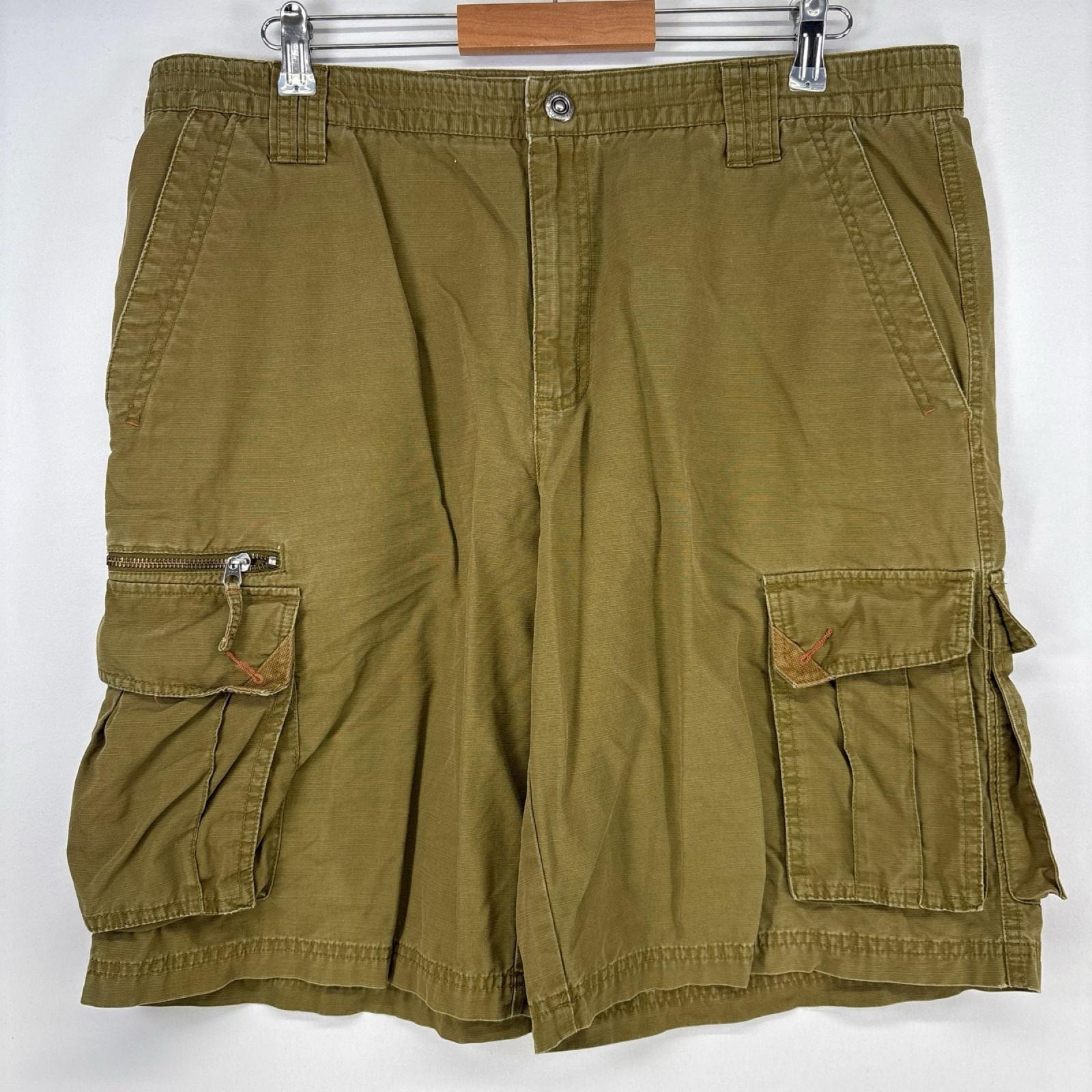 古着 コロンビア Columbia ショートパンツ カーゴパンツ アウトドア ワンポイントロゴ ハーフパンツ w38 グリーン メンズ