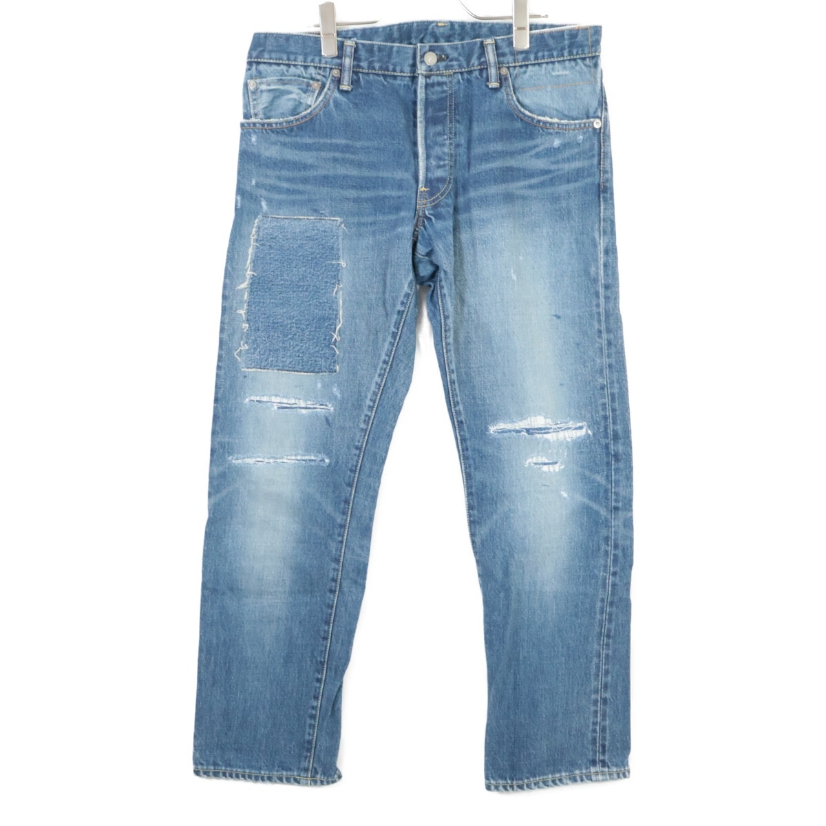 ビズビム 【国内正規】0118105005029 10D14 SOCIAL SCULPTURE  DAMAGED USD加工 ボタンフライ デニムパンツ/ W36