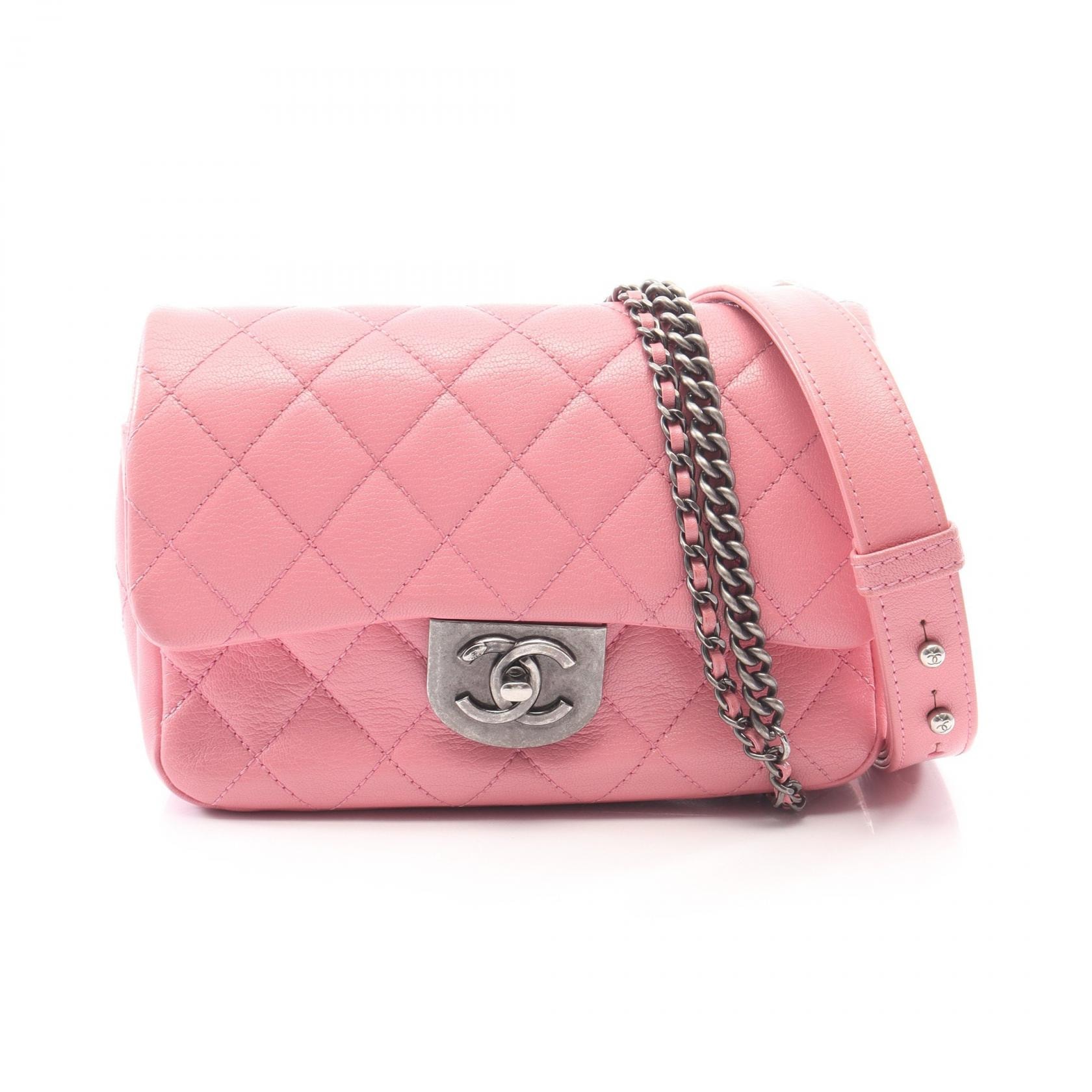 シャネル CHANEL マトラッセ 2WAY ショルダーバッグ バッグ レザー レディース ピンク系 【中古】
